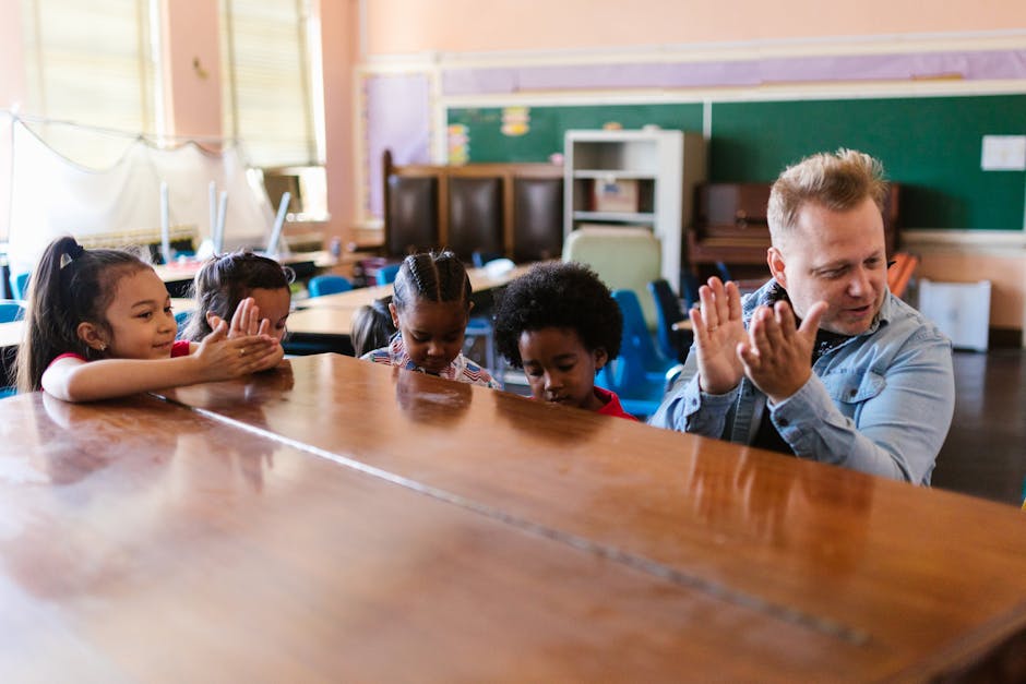 Children taking part in an early literacy session.